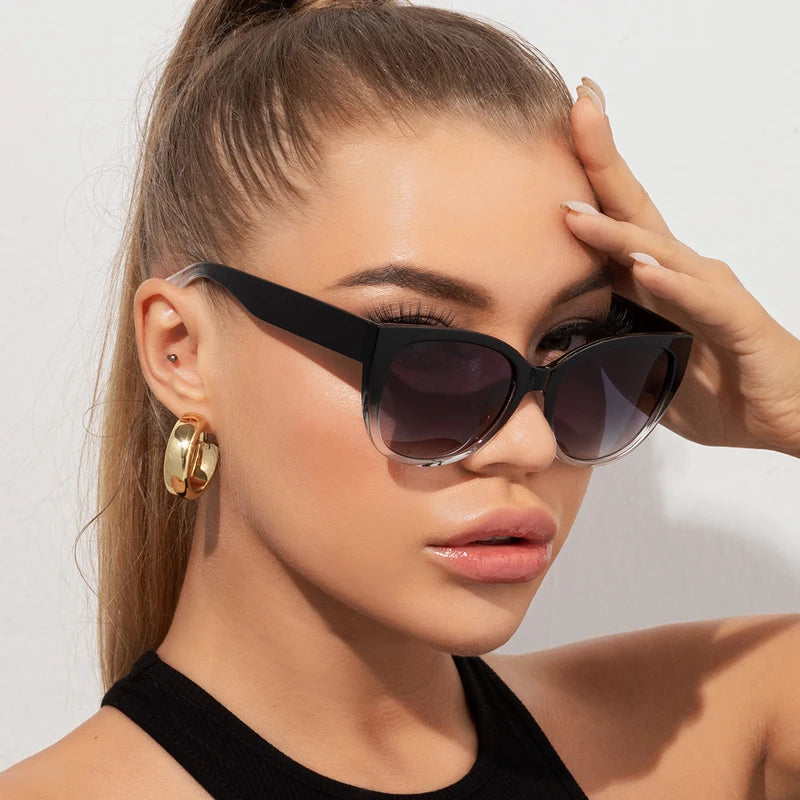 Óculos de Sol Feminino Retrô Cat Eye – Lente Degradê com Proteção UV400 Fashion