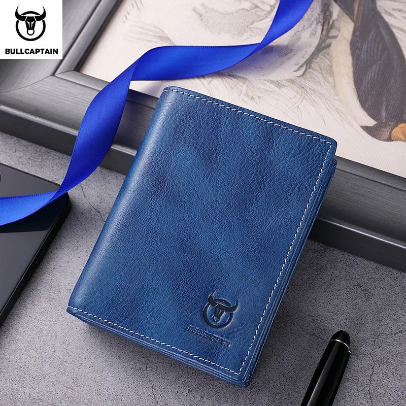Carteira Masculina BULLCAPTAIN em Couro Legítimo – Compacta, Multifuncional e de Alta Qualidade