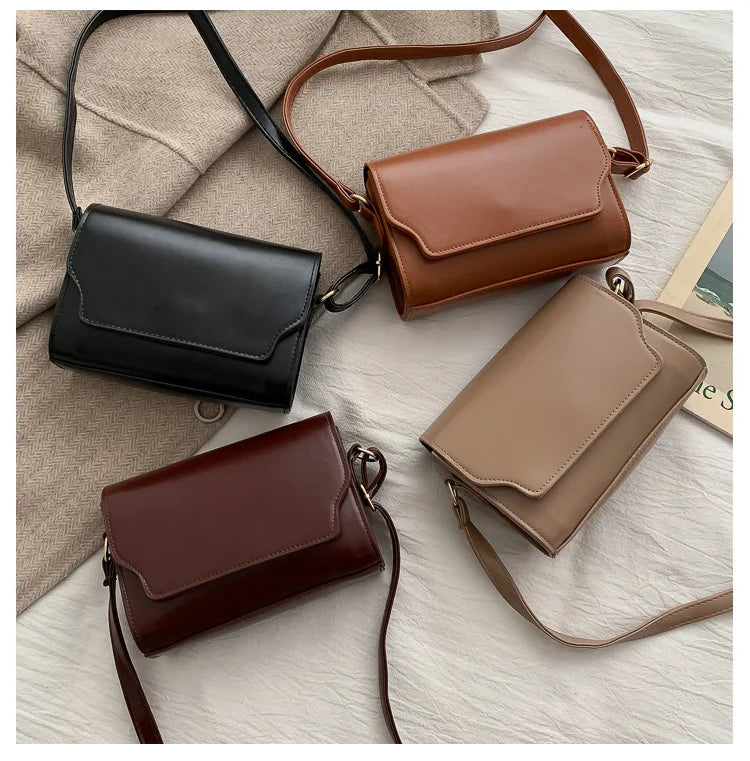 Bolsa Transversal Feminina Mini em Couro PU – Designer de Luxo, Fashion e Compacta