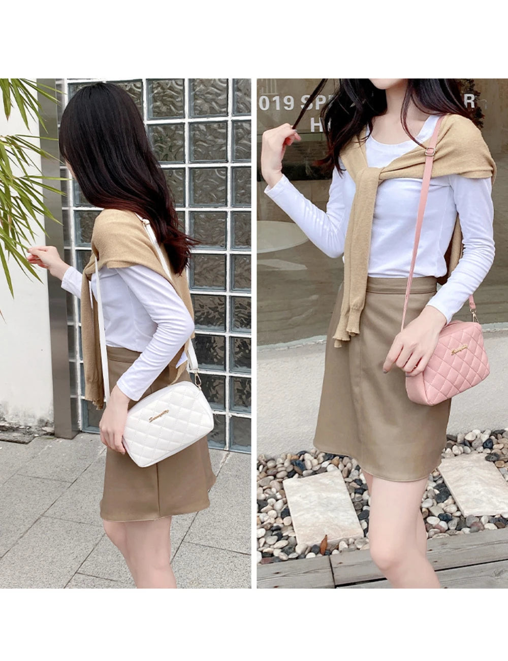 Bolsa Pequena Messenger 2024 com Tassel – Transversal Fashion e Bordado Lingge