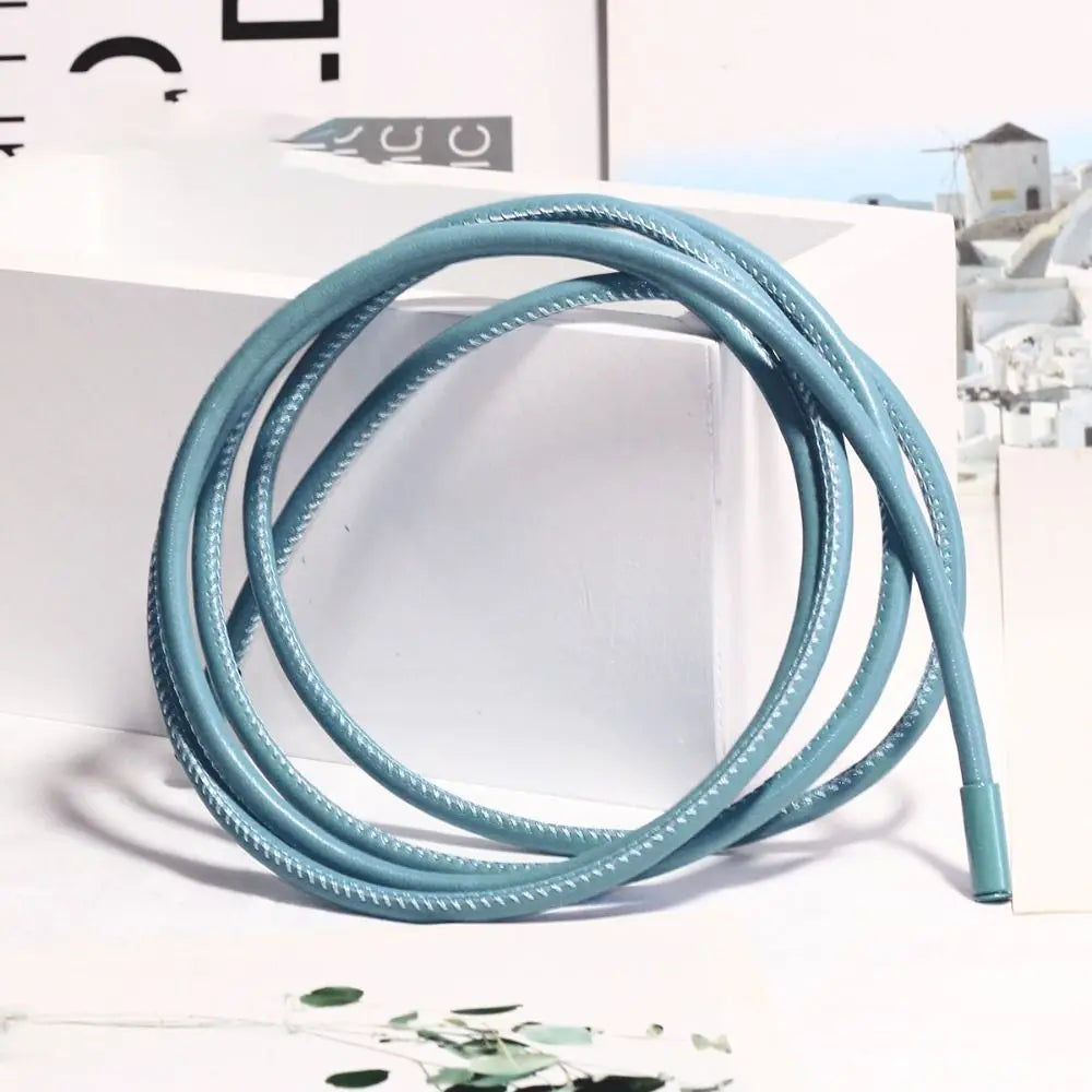 Cinto Fino em Couro PU – Estilo Laço Sem Furos para Vestidos, Jeans e Calças