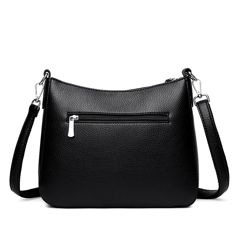 Bolsa Feminina de Ombro em Couro Macio – Designer de Luxo, Elegante e Versátil