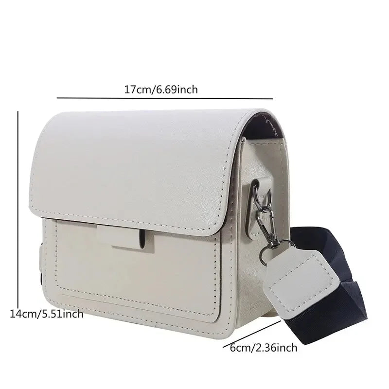 Bolsa Feminina em Couro PU – Designer Clássico, Compacta e Elegante para Viagens e Uso Diário