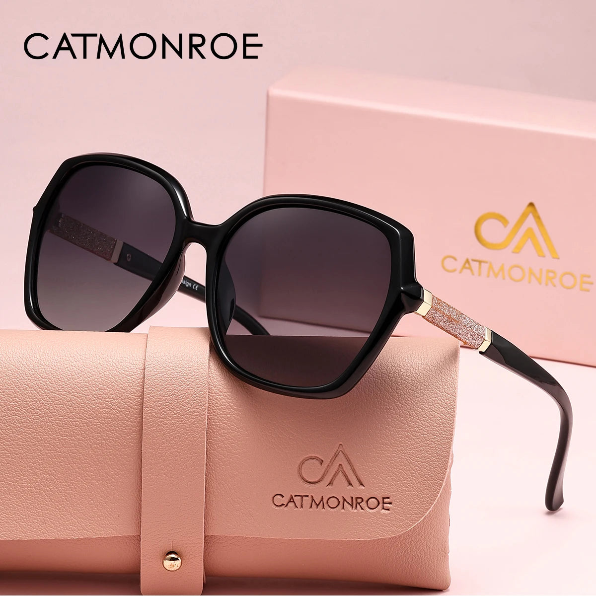 Óculos de Sol Feminino CATMONROE Luxo – Polarizado com Armação Borboleta e Proteção UV400