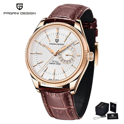Relógio Masculino PAGANI DESIGN – Luxo Esportivo com Vidro Safira, Quartz Japonês e 20 Bar à Prova d’Água