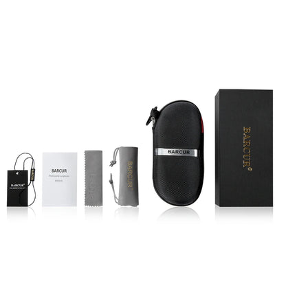 Óculos de Sol Masculino BARCUR Polarizado – Madeira Zebra Feito à Mão com Estojo