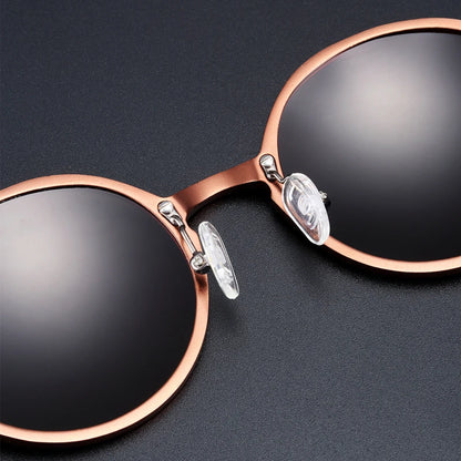 Óculos de Sol Redondo BARCUR Retrô Vintage UV400 – Luxo Masculino e Feminino