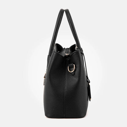Bolsa Feminina Grande em Couro PU – Tote Fashion Quadrada e Versátil para Ombro ou Transversal