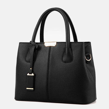 Bolsa Feminina Grande em Couro PU – Tote Fashion Quadrada e Versátil para Ombro ou Transversal