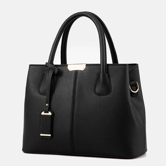 Bolsa Feminina Grande em Couro PU – Tote Fashion Quadrada e Versátil para Ombro ou Transversal