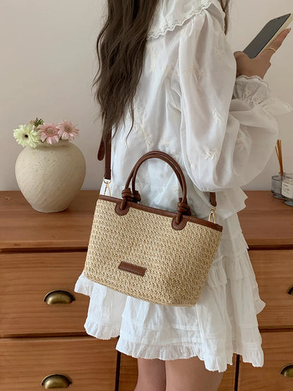 Bolsa de Palha Feminina de Ombro – Retrô, Fashion e Perfeita para Praia e Verão