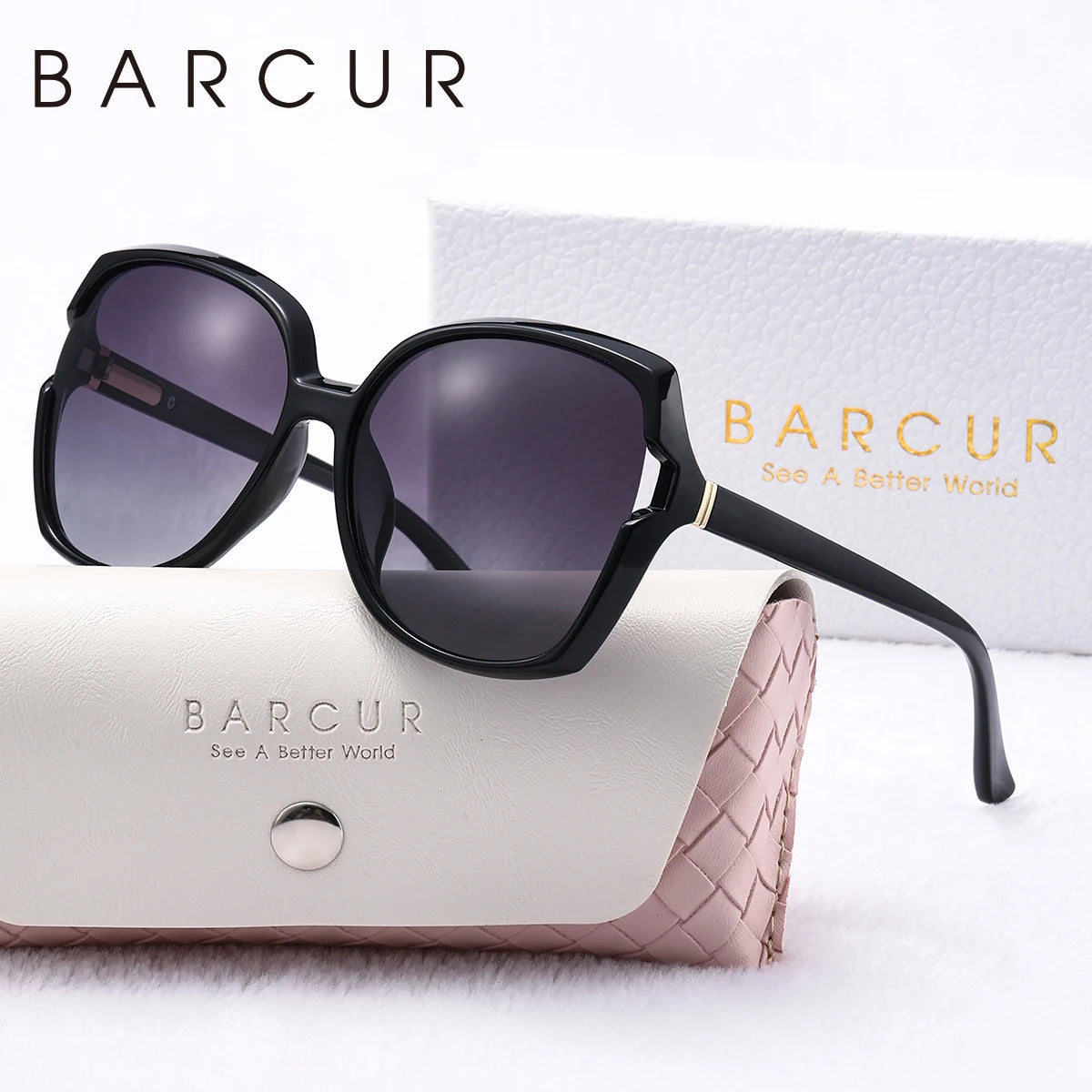 Óculos de Sol Feminino BARCUR Fashion – Polarizado com Lente Degradê e Proteção UVA/UVB