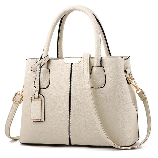 Bolsa Feminina Grande em Couro PU – Tote Fashion Quadrada e Versátil para Ombro ou Transversal
