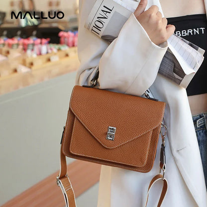 Bolsa Feminina em Couro Legítimo – Grande Capacidade, Estilo Retrô Casual e Elegante