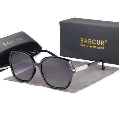 Óculos de Sol Feminino BARCUR – Polarizados UV400 com Lentes em Degradê e Armação Borboleta Fashion