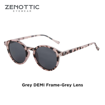 Óculos de Sol Redondo ZENOTTIC 2024 – Retrô Polarizado com Proteção UV400 e Estilo Vintage