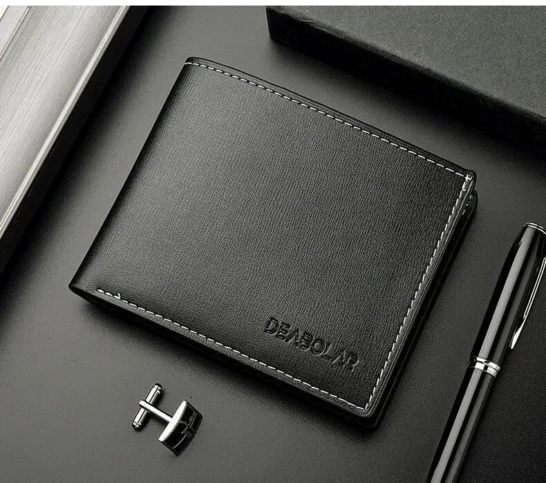 Carteira Masculina DEABOLAR em Couro PU – Elegante e Compacta