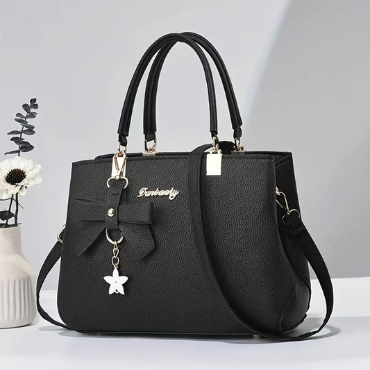 Bolsa de Ombro Elegante com Laço – Fashion, Versátil e com Múltiplos Compartimentos