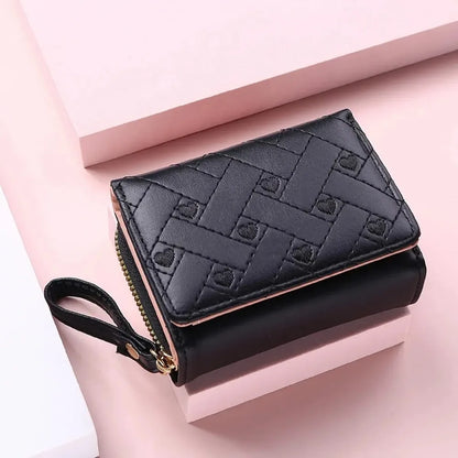Carteira Feminina Compacta em PVC e Poliéster – Leve, Elegante e Resistente