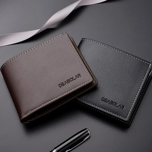 Carteira Masculina DEABOLAR em Couro PU – Elegante e Compacta