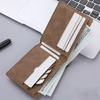 Carteira Masculina ISKYBOB em Couro PU – Grande Capacidade e Porta Moedas