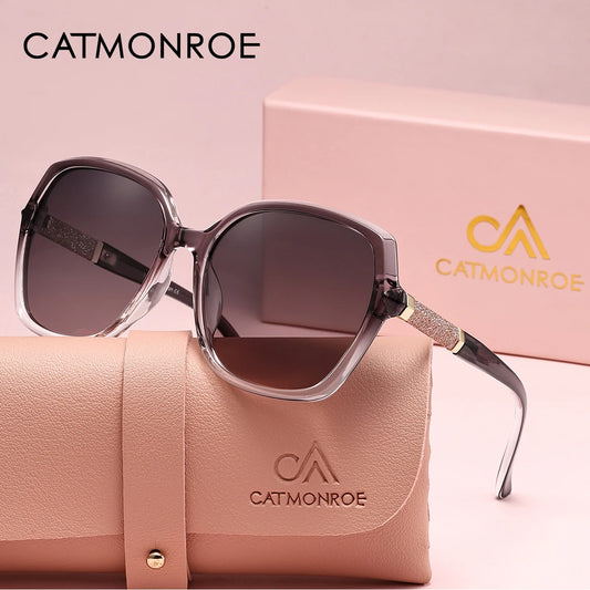 Óculos de Sol Feminino CATMONROE Luxo – Polarizado com Armação Borboleta e Proteção UV400