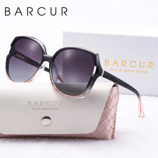 Óculos de Sol Feminino BARCUR Fashion – Polarizado com Lente Degradê e Proteção UVA/UVB