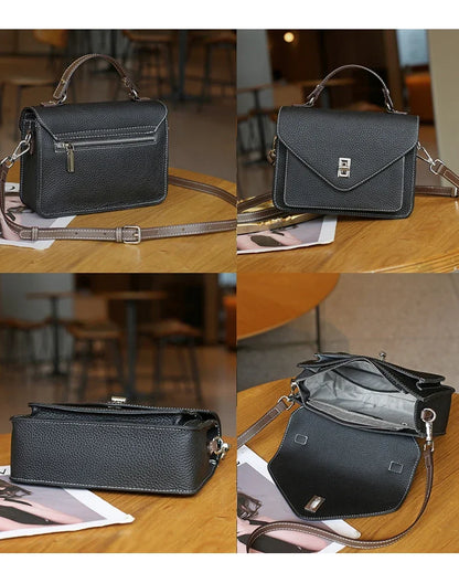 Bolsa Feminina em Couro Legítimo – Grande Capacidade, Estilo Retrô Casual e Elegante