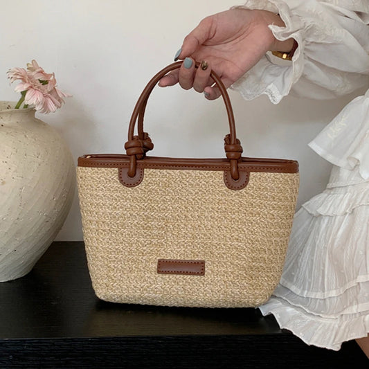 Bolsa de Palha Feminina de Ombro – Retrô, Fashion e Perfeita para Praia e Verão