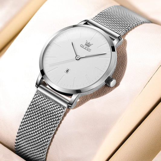 Relógio Feminino OLEVS Luxo – Quartzo Rose Gold Elegante e à Prova d’Água