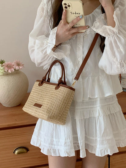 Bolsa de Palha Feminina de Ombro – Retrô, Fashion e Perfeita para Praia e Verão