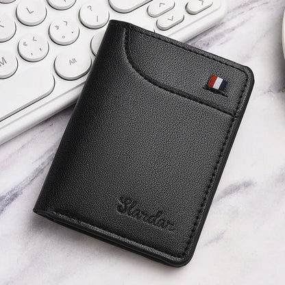 Carteira Masculina Super Slim em Couro PU – Fina, Moderna e Compacta