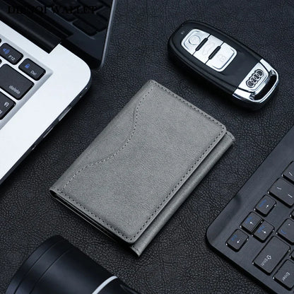Trifold Magnetic PhonCarteira Magnética Trifold para iPhone – Porta-Cartões em Couro PU com MagSafe e Suportee Wallet PU Leather Card Bag Magsafe Card Holder Wallet for Apple IPhone 16 15 12 13 14 Pro Max Plus Mini