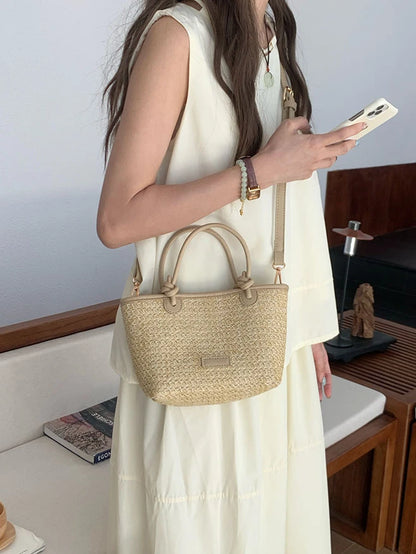 Bolsa de Palha Feminina de Ombro – Retrô, Fashion e Perfeita para Praia e Verão