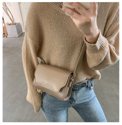 Bolsa Transversal Feminina Mini em Couro PU – Designer de Luxo, Fashion e Compacta