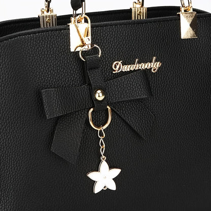 Bolsa de Ombro Elegante com Laço – Fashion, Versátil e com Múltiplos Compartimentos