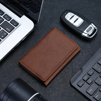Trifold Magnetic PhonCarteira Magnética Trifold para iPhone – Porta-Cartões em Couro PU com MagSafe e Suportee Wallet PU Leather Card Bag Magsafe Card Holder Wallet for Apple IPhone 16 15 12 13 14 Pro Max Plus Mini