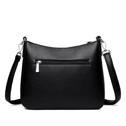 Bolsa Feminina de Ombro em Couro Macio – Designer de Luxo, Elegante e Versátil