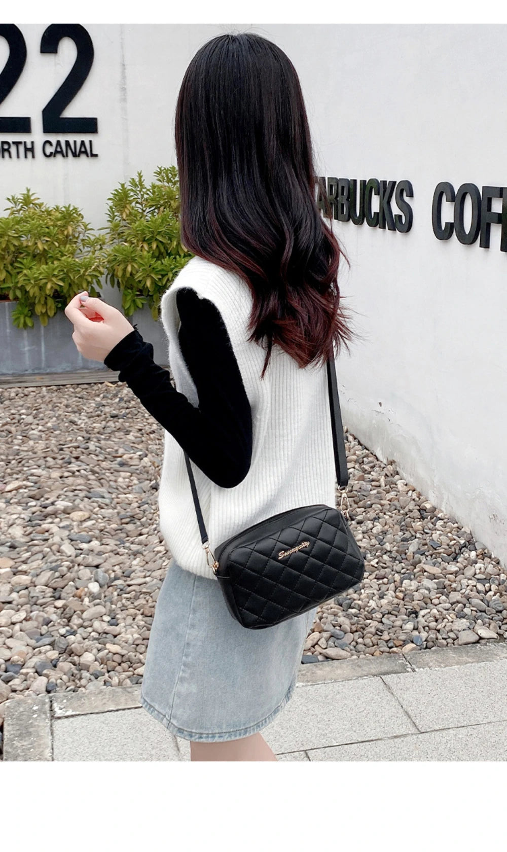 Bolsa Pequena Messenger 2024 com Tassel – Transversal Fashion e Bordado Lingge